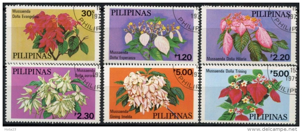 Philippines 1979 SG#1523-8 Flowers Cto Used FULL Set   (lot -  16 =   2018) - Philippines