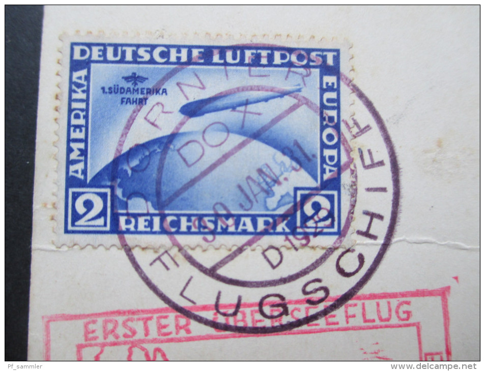 DR 1931 Nr. 438 2x Zeppelin 1. Südamerikafahrt. Erster Überseeflug Des Dornier Flugschiffs DOX. RAR!! KW 950&euro; - Luft- Und Zeppelinpost