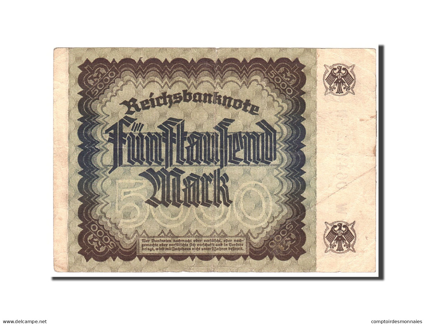 Billet, Allemagne, 5000 Mark, 1922, 1922-12-02, KM:81a, TTB - 5000 Mark