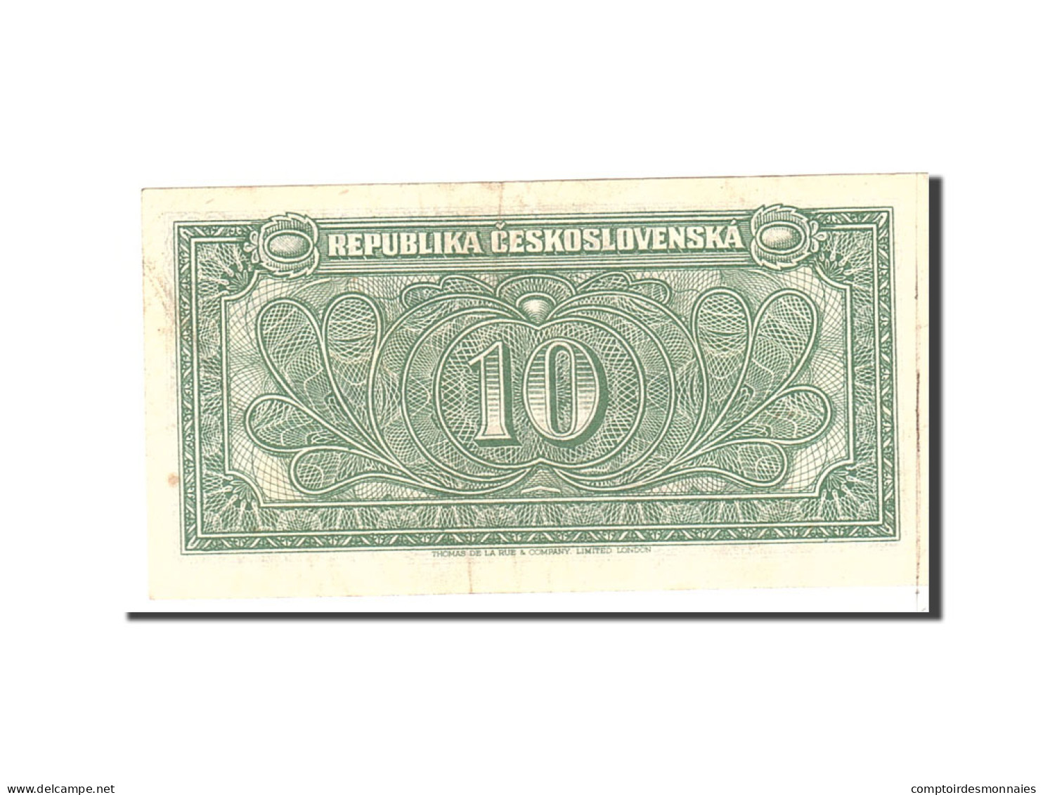 Billet, Tchécoslovaquie, 10 Korun, 1945, Undated, KM:60a, TTB - Checoslovaquia