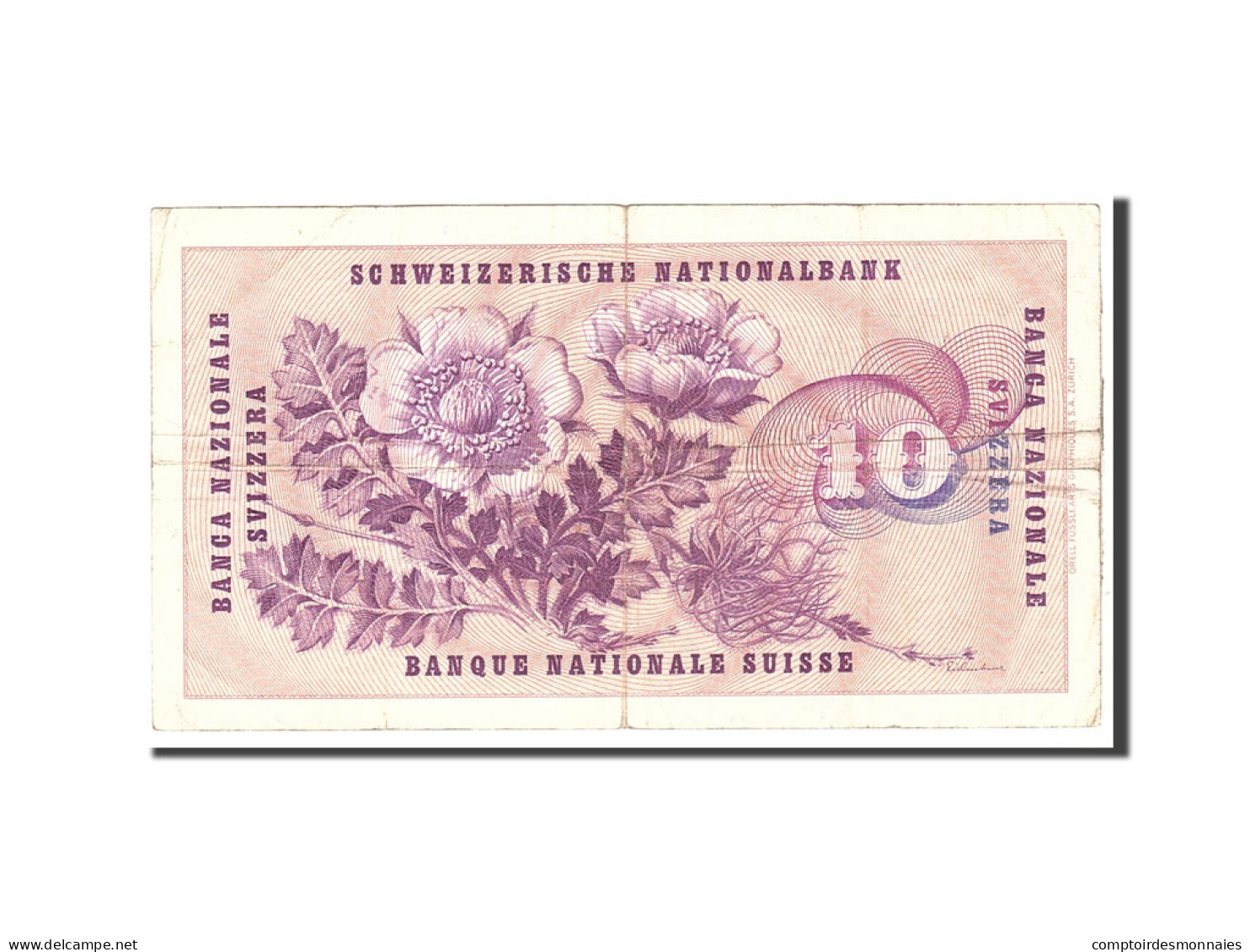 Billet, Suisse, 10 Franken, 1956, 1956-11-29, TB+, KM:45c - 1955-1959 Aufdrucke Neue Francs