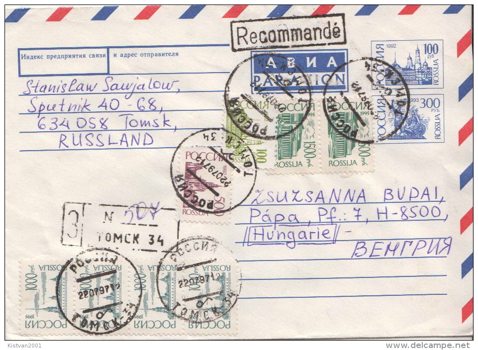 Postal History Cover: Russia Stamps On Postal Stationery Cover - Lettres & Documents