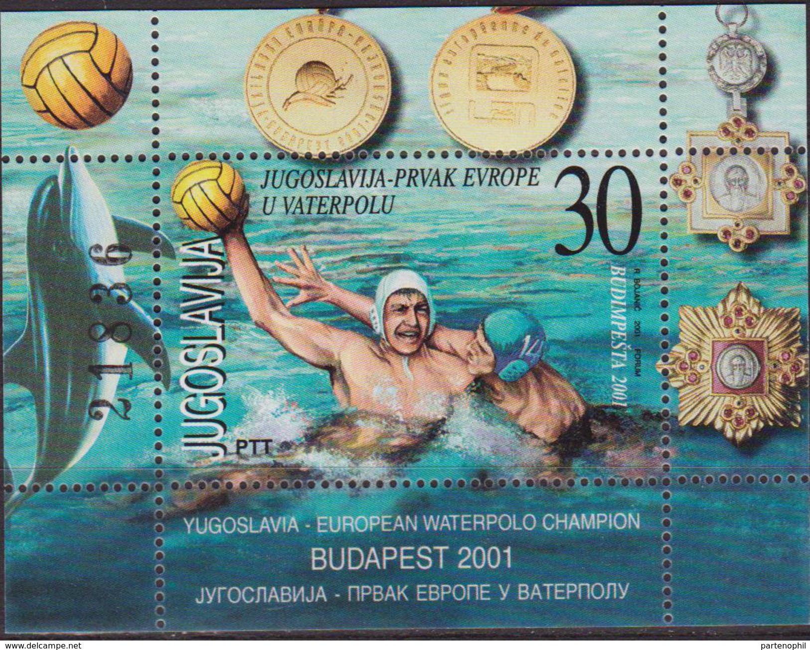 JUGOSLAVIA 2001 PALLANUOTO / Water Polo SHEET MNH - Water Polo