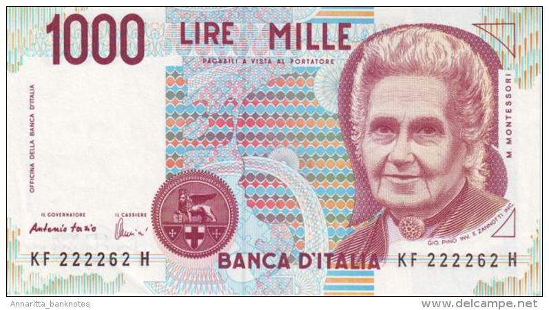 ITALY 1000 LIRE 1990 P-114c UNC SIGN. FAZIO & AMICI [ IT114c ] - 1000 Lire