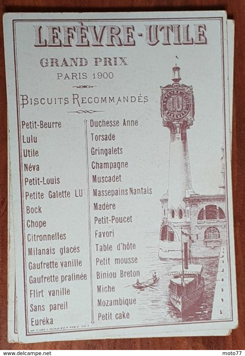 Série De 5 Chromos Images - " LES PAYS " édition Avec Le Phare LU Imprimé Au Dos - Lefèvre Utile - 1900 - Biscuit LU /62 - Lu