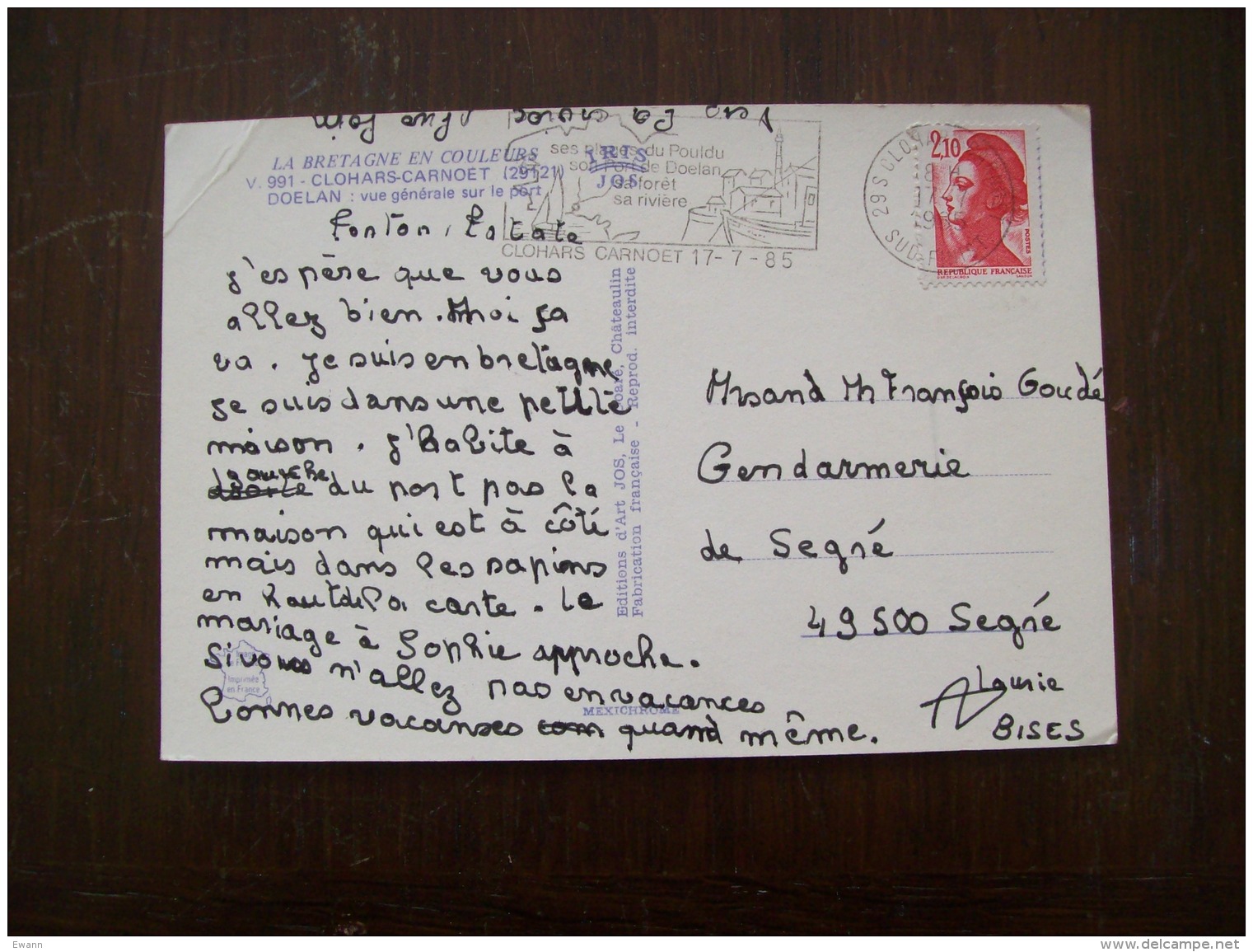 Carte Postale De Clohars-Carnoët- Doëlan: Vue Générale Sur Le Port - Clohars-Carnoët
