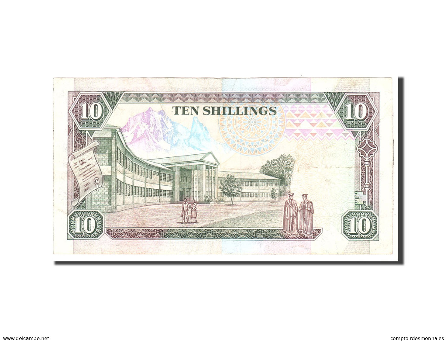 Billet, Kenya, 10 Shillings, 1989, Undated, KM:24d, TTB - Kenya