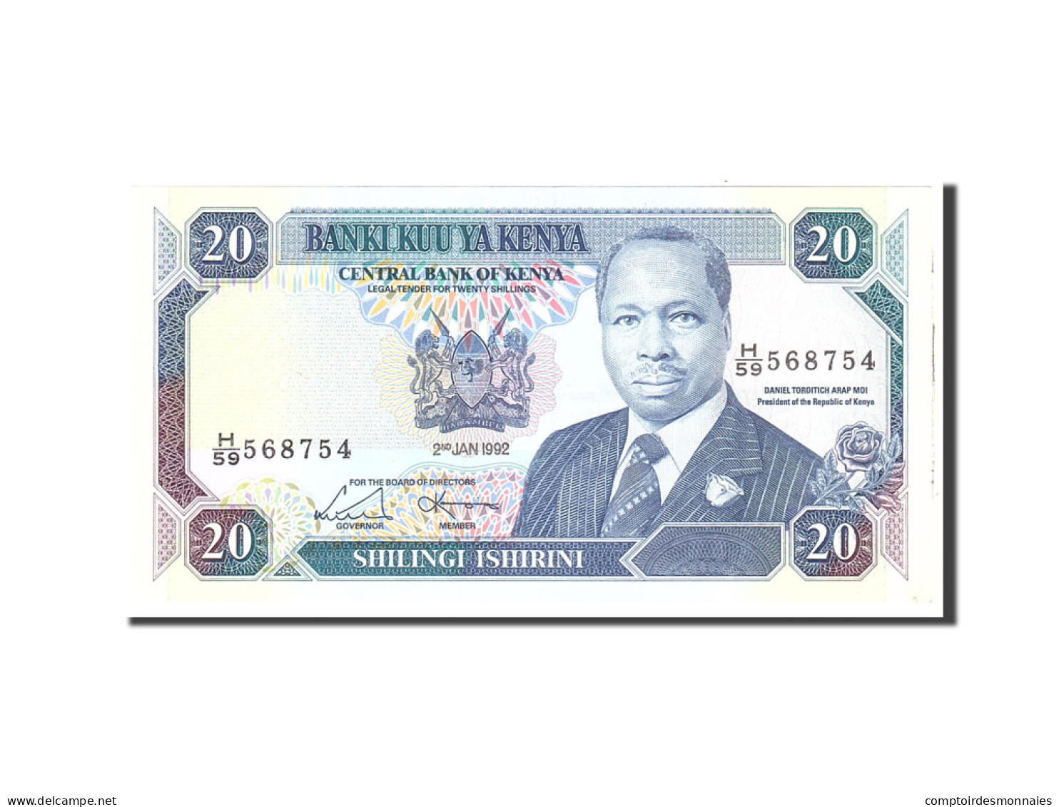 Billet, Kenya, 20 Shillings, 1988, Undated, KM:25e, NEUF - Kenya