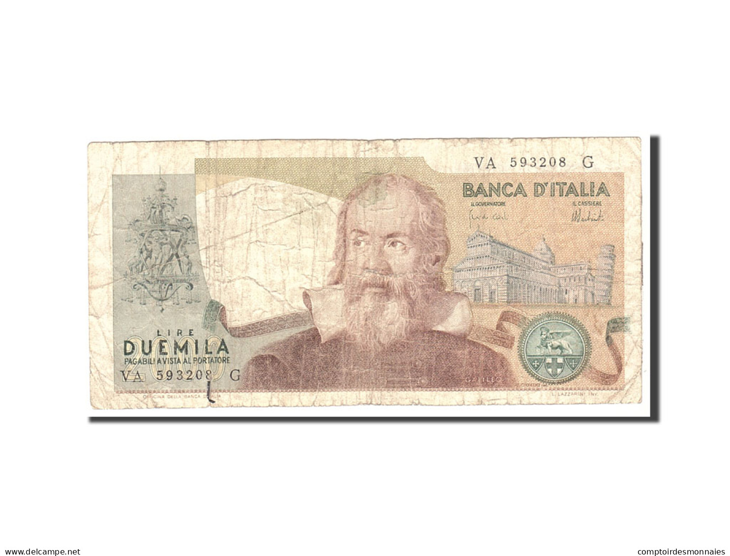 Billet, Italie, 2000 Lire, 1973, 1973-10-08, KM:103a, B - 2000 Liras