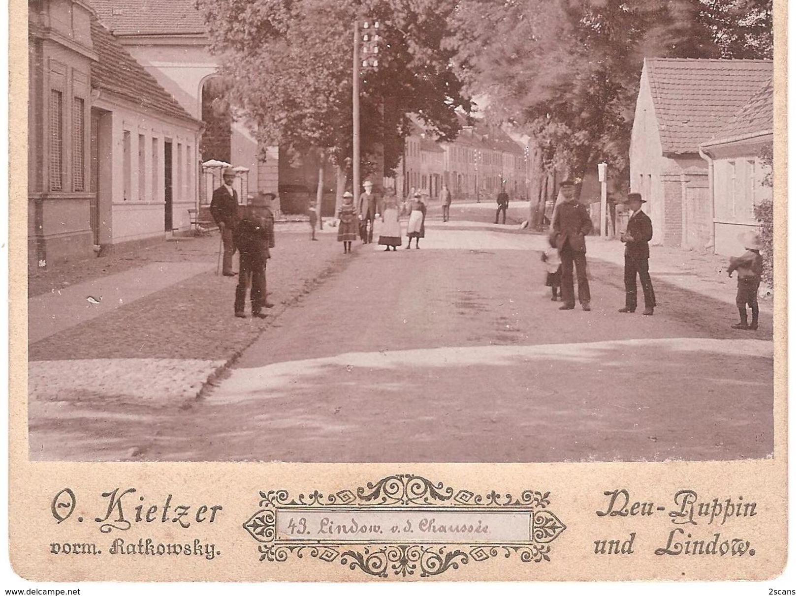 (Allemagne) - LINDOW IN DER MARK - Lot 4 PHOTOS 19è siècle (vers 1895), foto.Kietzer vorm.Ratkowsky Neu-Ruppin Neuruppin