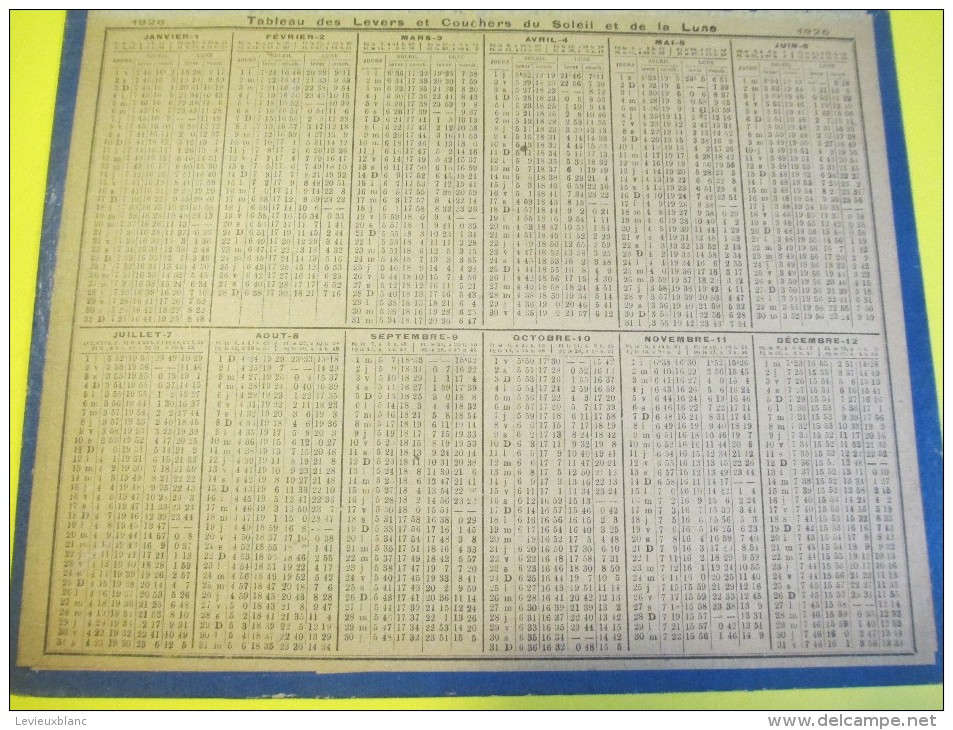 Almanach Des Postes Télégraphes /La Balançoire/Dépt ?/Imprimeur ? /1926     CAL337 - Grand Format : 1921-40