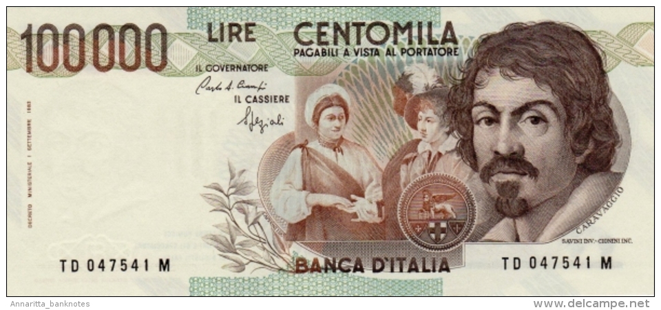 ITALY 100000 LIRE 1983 P-110b UNC SIGN. CIAMPI & SPEZIALI [ IT110b ] - 100000 Liras