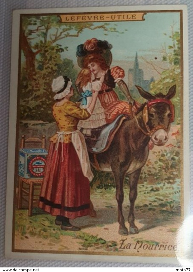 Série Des 6 Chromos Images - " COSTUMES 1800 " - Lefèvre Utile - Vers 1900 - Biscuit LU /66 - Lu