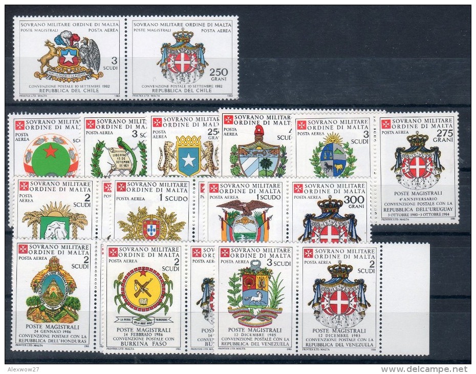 1982/1984/1985/1986  SMOM --  Posta Aerea -- **/ MNH - Malta (la Orden De)