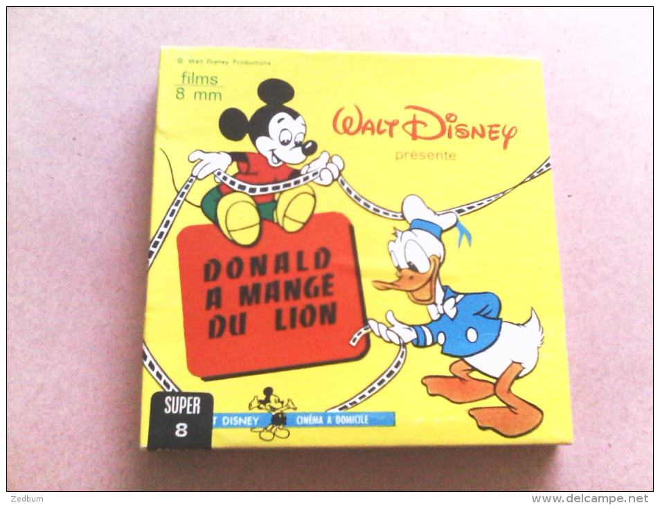 SUPER 8 - DONALD A MANGE DU LION - Walt Disney - Bobines De Films: 35mm - 16mm - 9,5+8+S8mm