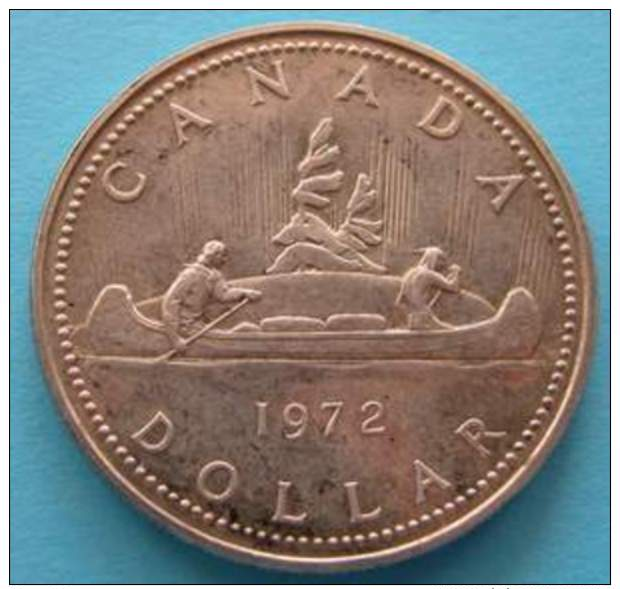 CANADA - 1 Dollaro Argento 1972 Canoa Argento - Canada