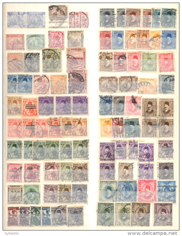 EGYPT SELECTION OF 142 VERY OLD USED STAMPS (& ONE MINIATURE SHEET) - Poste Aérienne