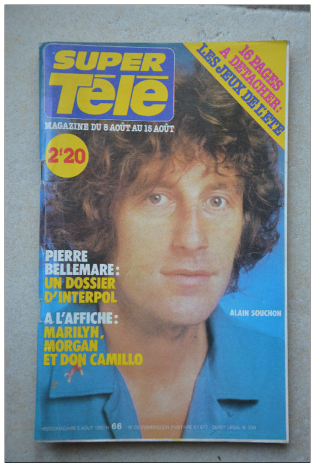 SUPER  TELE N° 66 De 1980-Alain Souchon  En Couverture - Télévision