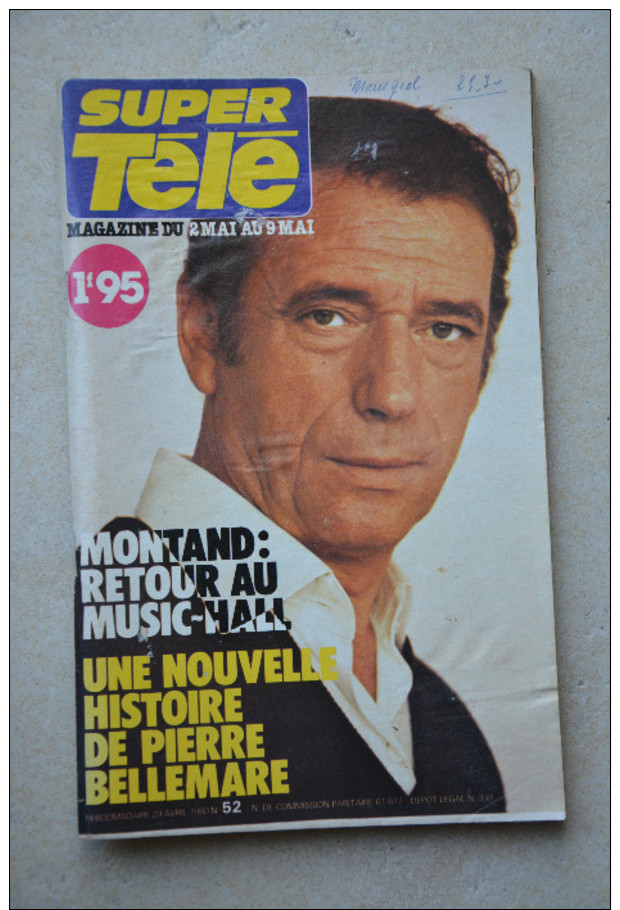 SUPER  TELE N° 52 De 1980-Montand  En Couverture - Télévision
