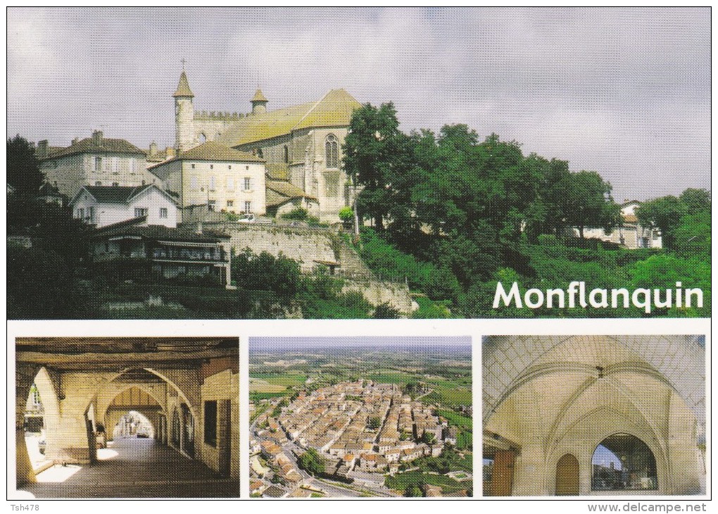 47----MONFLANQUIN---multi-vues---voir  2 Scans - Monflanquin