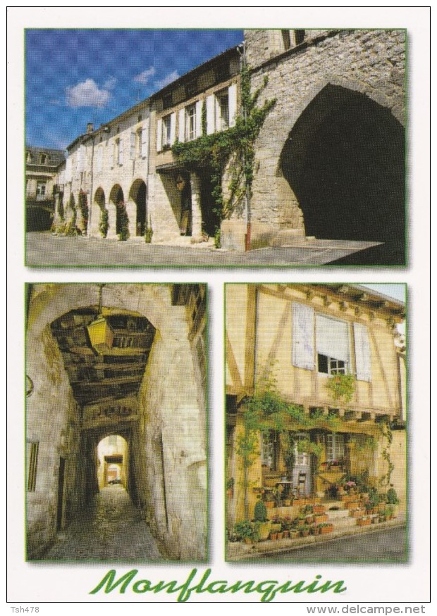 47----MONFLANQUIN---multi-vues---voir  2 Scans - Monflanquin