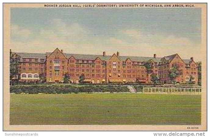 Michigan Ann Arbor Mosher Jordan Hall Girls Dormitory University Of Michigan Curteich - Ann Arbor