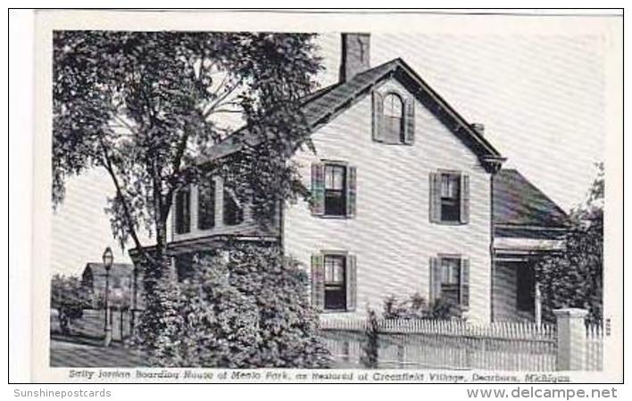 Michigan Dearborn Sally Jordan Boarding House Of Menlo Park Curteich - Dearborn