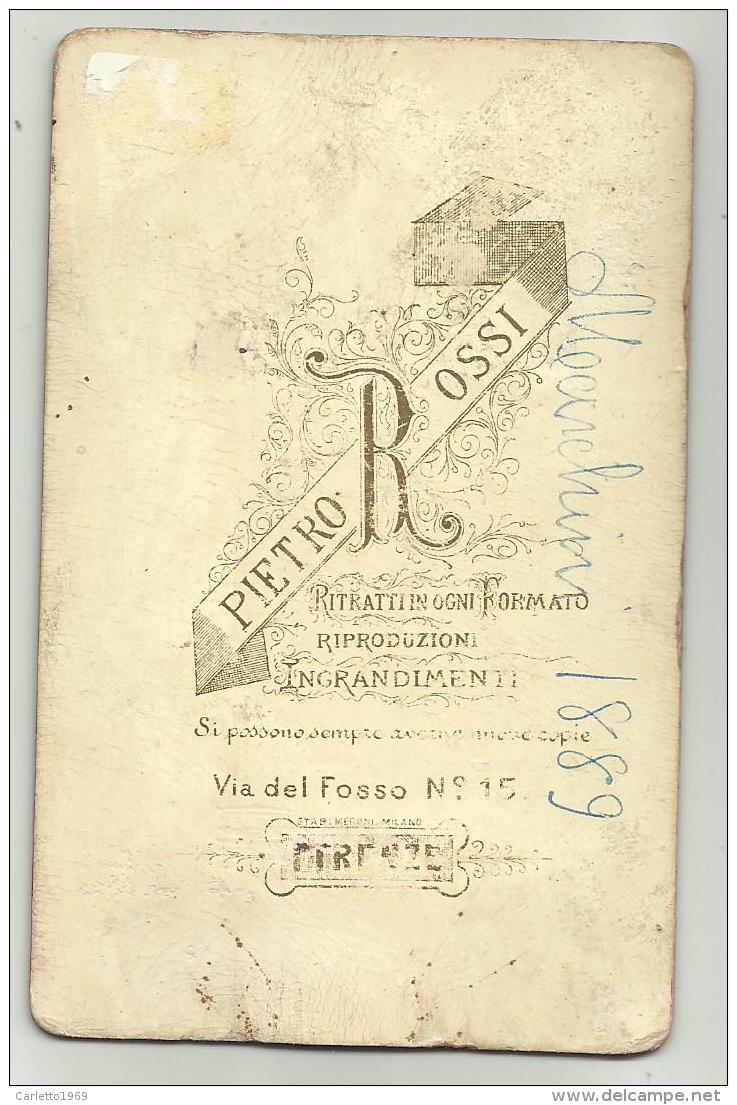 RITRATTO FOTO PIETRO OSSI FIRENZE - Old (before 1900)