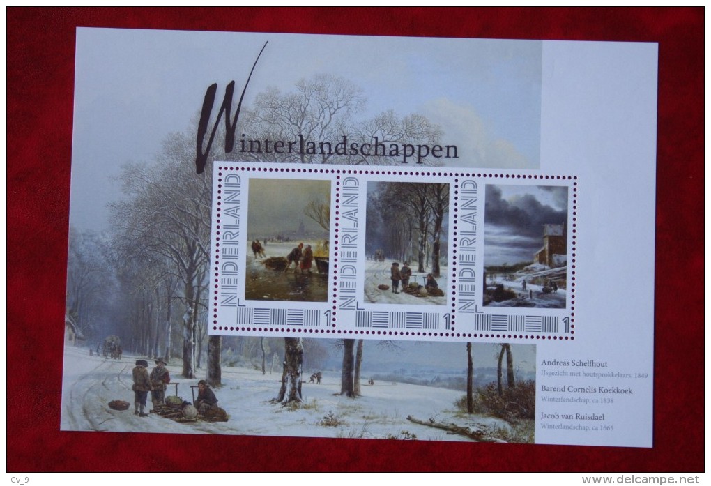Winterlandschappen Paintings Art Painter POSTFRIS MNH ** NEDERLAND / NIEDERLANDE / NETHERLANDS - Timbres Personnalisés