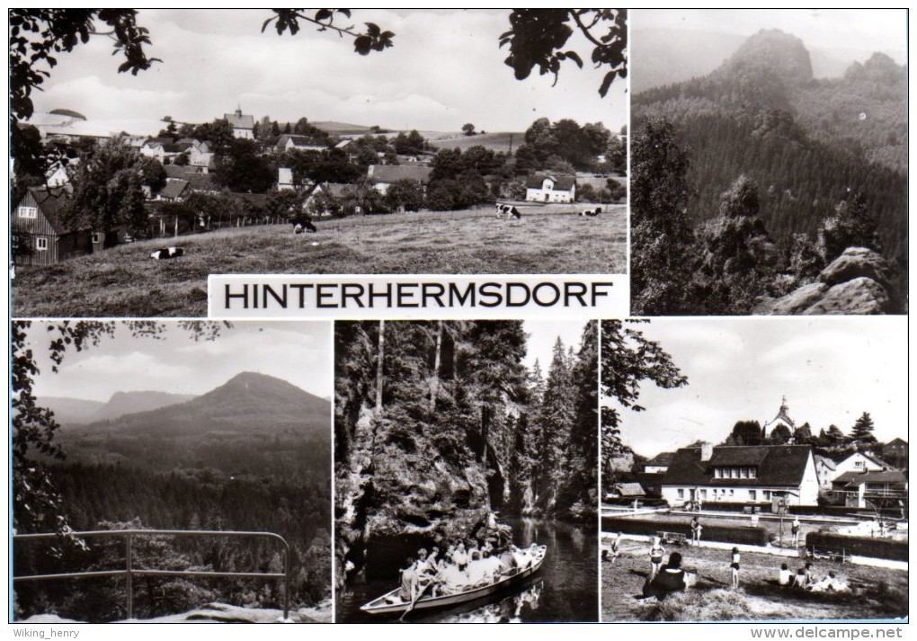 Sebnitz Hinterhermsdorf - S/w Mehrbildkarte 1 - Sebnitz