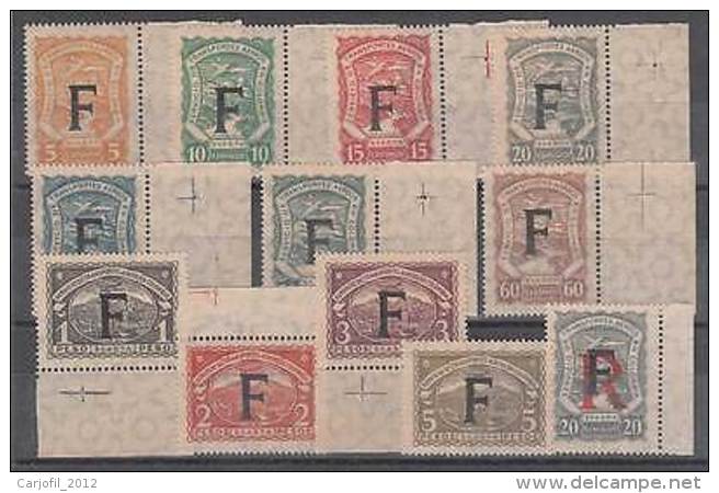 Colombia - Aereo 1923 Yvert 43/57 Letra F ** Mnh - Other & Unclassified