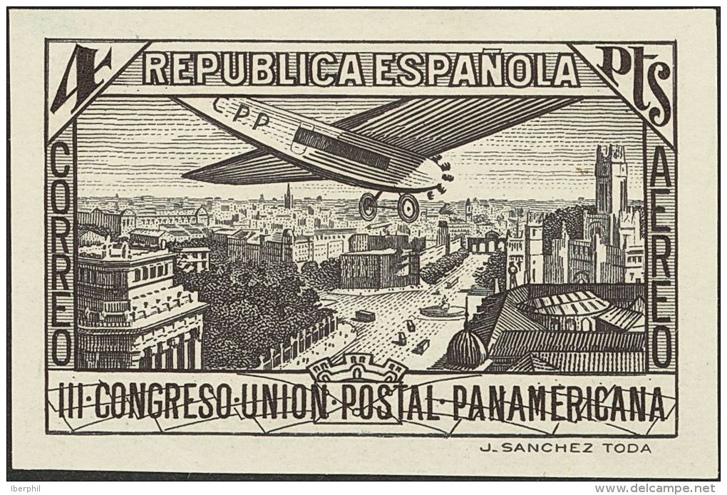 II REPUBLICA. Unión Postal Panamericana. Serie Completa. ENSAYOS DE COLOR Y SIN DENTAR. MAGNIFICA Y RARISIMA COMP - Unused Stamps