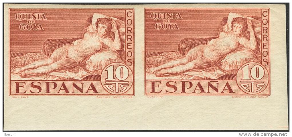 SIGLO XX. Goya. Serie Complea, Pareja, Esquina De Pliego. SIN DENTAR. MAGNIFICA. Edifl 2017: 960&euro; - Neufs