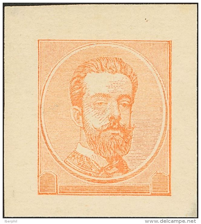 AMADEO DE SABOYA I. Conjunto De Tres PRUEBAS DE PUNZON, Sin Cifra Del Valor, En Verde (márgenes Peque&ntilde;os), - Unused Stamps