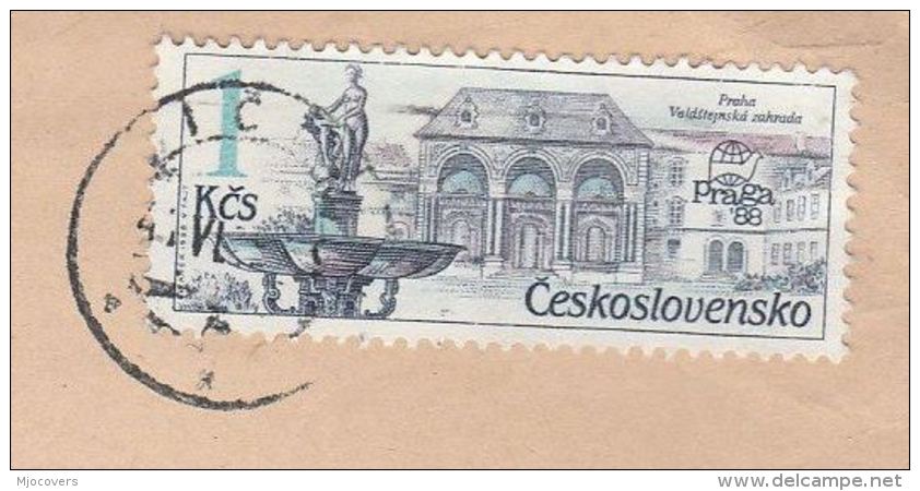 CZECHOSLOVAKIA COVER Stamps FEMALE NUDE STATUE Art - Covers & Documents