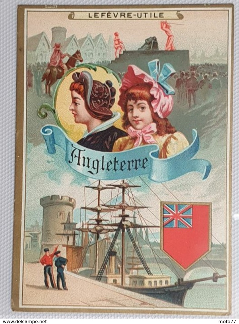 Série Des 6 Chromos Images - Série " LES PAYS " édition Imprimée Brun Au Dos - Lefèvre Utile - Vers 1900 Biscuit LU /61 - Lu
