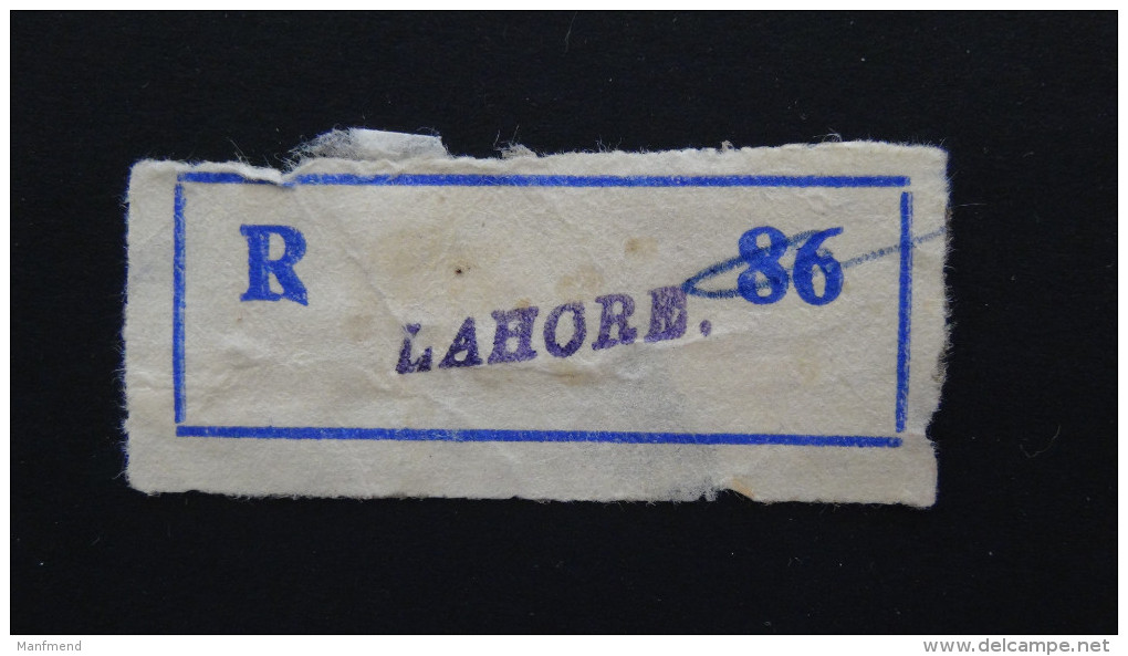 Pakistan - Registration Label Lahore - Look Scan - Pakistan