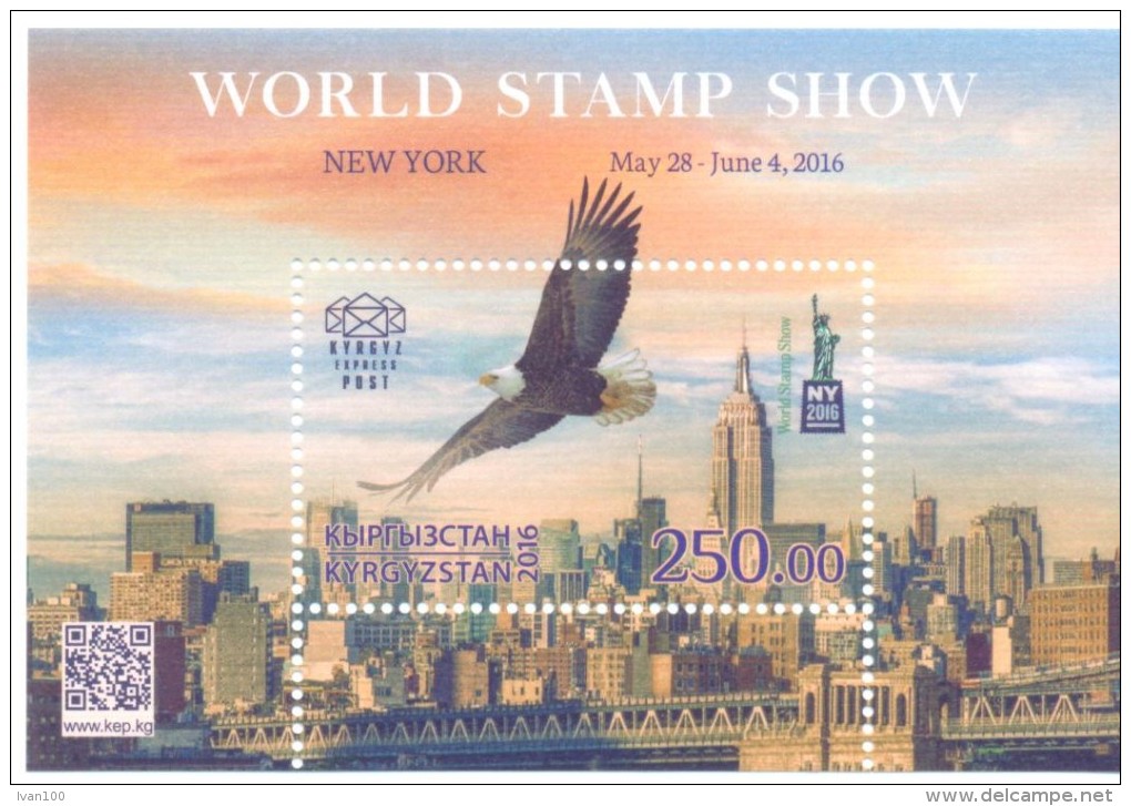 2016. Kyrgyzstan, World Stamp Show New York'2016, S/s, Mint/** - Kirgisistan