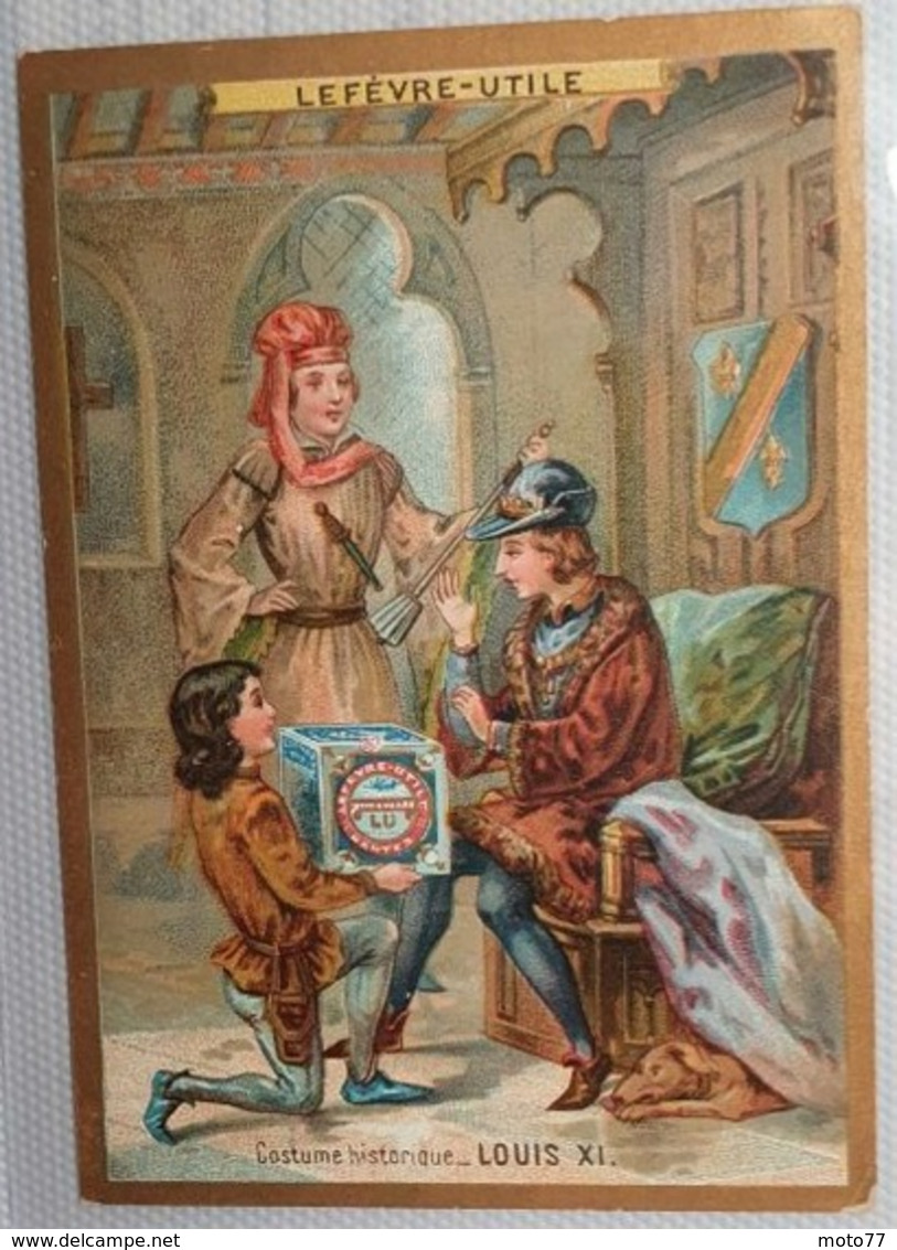 Série des 12 Chromos Image - COSTUMES HISTORIQUES - Lefèvre Utile - vers 1900 - Biscuit LU /63