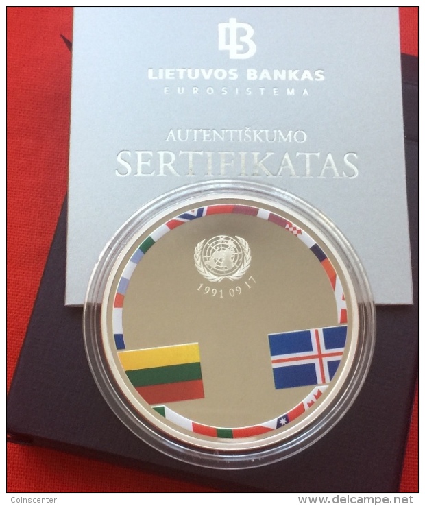 Lithuania 20 Euro 2016 "Consolidation Of Independence" Silver PROOF - Lithuania