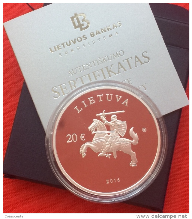 Lithuania 20 Euro 2016 "Consolidation Of Independence" Silver PROOF - Litauen