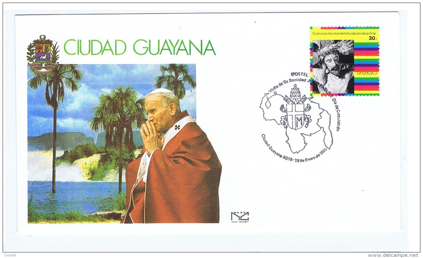 VENEZUELA - CIUDAD GUAYANA - POPE JOHN PAUL?VISIT - FIRST DAY OF ISSUE - 1985 - Venezuela