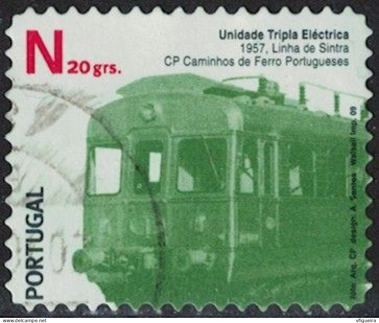 Portugal 2009 Oblitéré Used Trains Unidade Tripla Electrica N Sintra Y&T PT 3383 - Usati