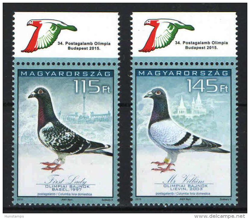 Hungary 2015 / 1. Animals / Birds / Post Pigeon Set (Post Pigeon Olimpic) TYPE 1. MNH (**) - Neufs