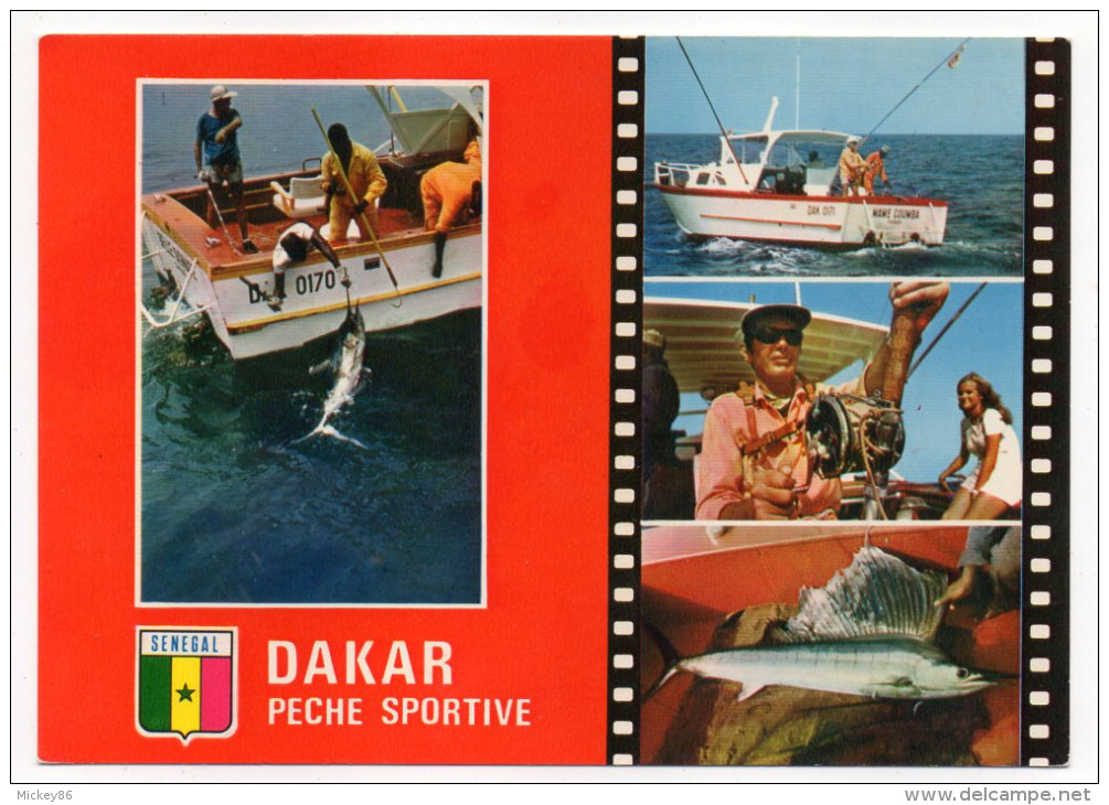 Sénégal--DAKAR-1973--Pêche Sportive (animée, Espadon)--Multivues Cpsm 15 X 10 N° 6492  éd ADP...à  Saisir - Senegal