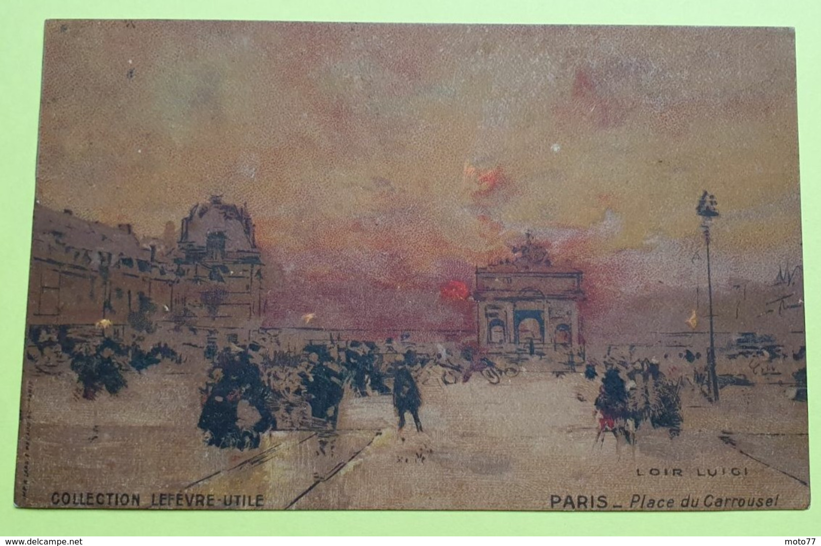 15 CPA cartes postales Chromo - PARIS - Luigi Loir - Lefèvre Utile - vers 1900 - Biscuit LU /40