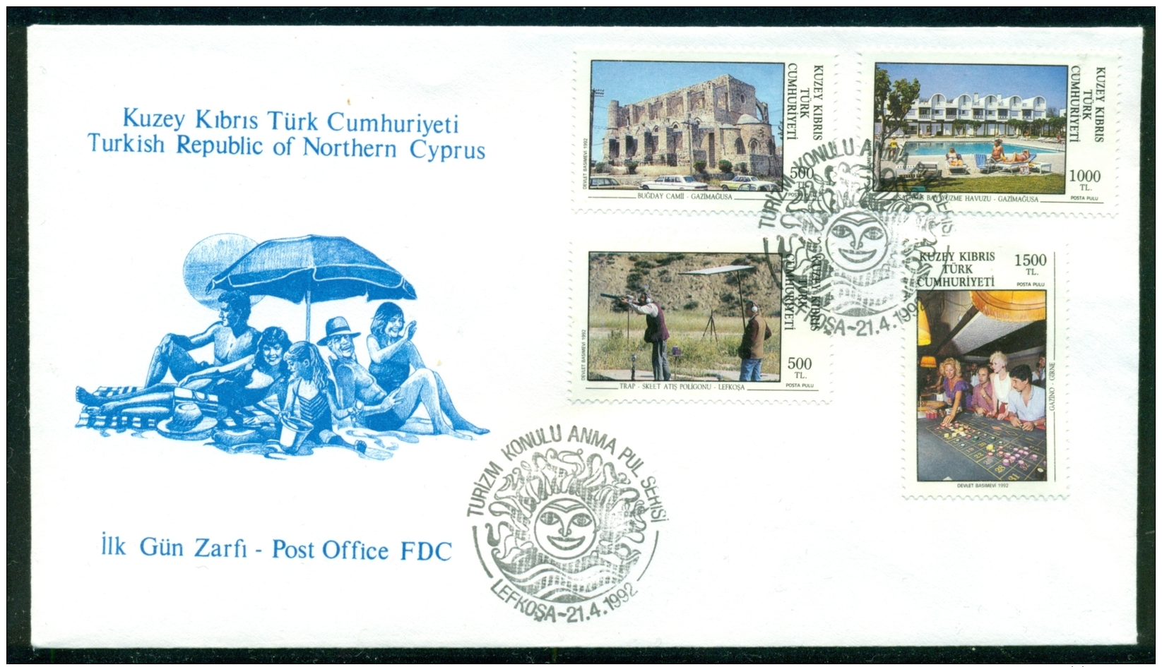 TURKISH CYPRUS 1991 TOURISM FDC M05749 - Briefe U. Dokumente