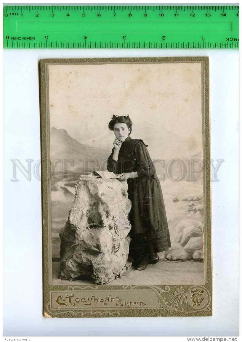 242382 Armenian Girl TOSUNYAN KARS TURKEY CABINET PHOTO - Other & Unclassified