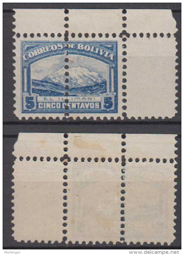 Bolivia Mi# 104 I * Mint Double Perforation Illimani 1916 - Bolivien