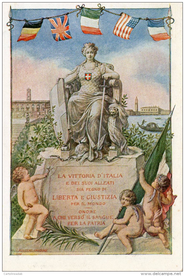 [DC9562] CPA - LA VITTORIA D'ITALIA E DEI SUOI ALLEATI - TRENTO - TRIESTE - Non Viaggiata - Old Postcard - Altri & Non Classificati